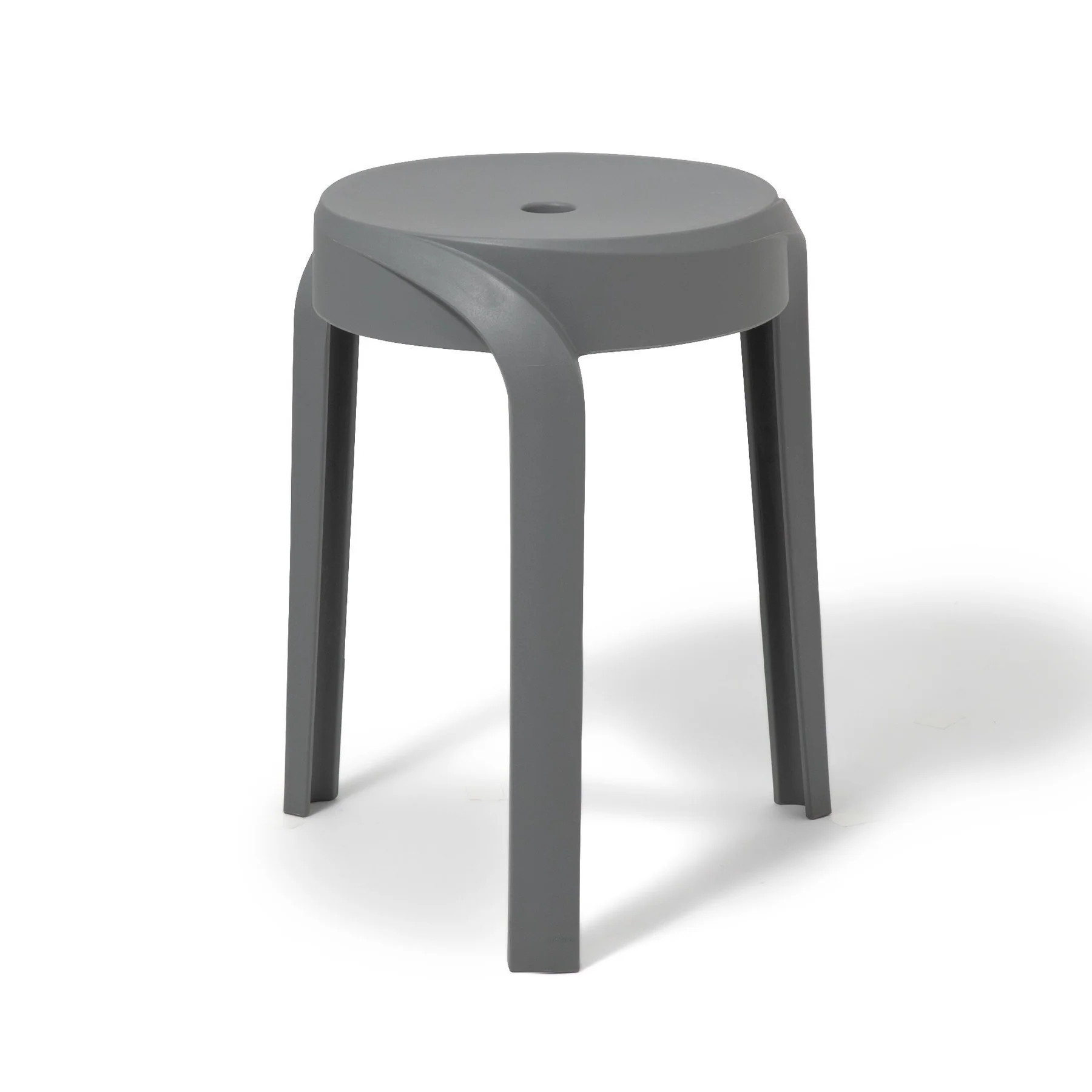 Dark Gray Plastic Stool-PP Chair