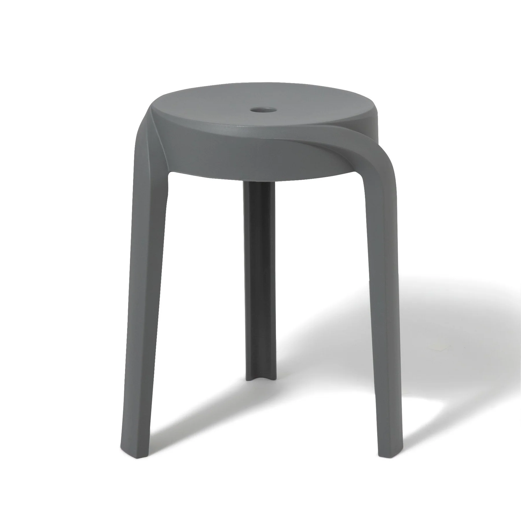 Dark Gray Plastic Stool-PP Chair