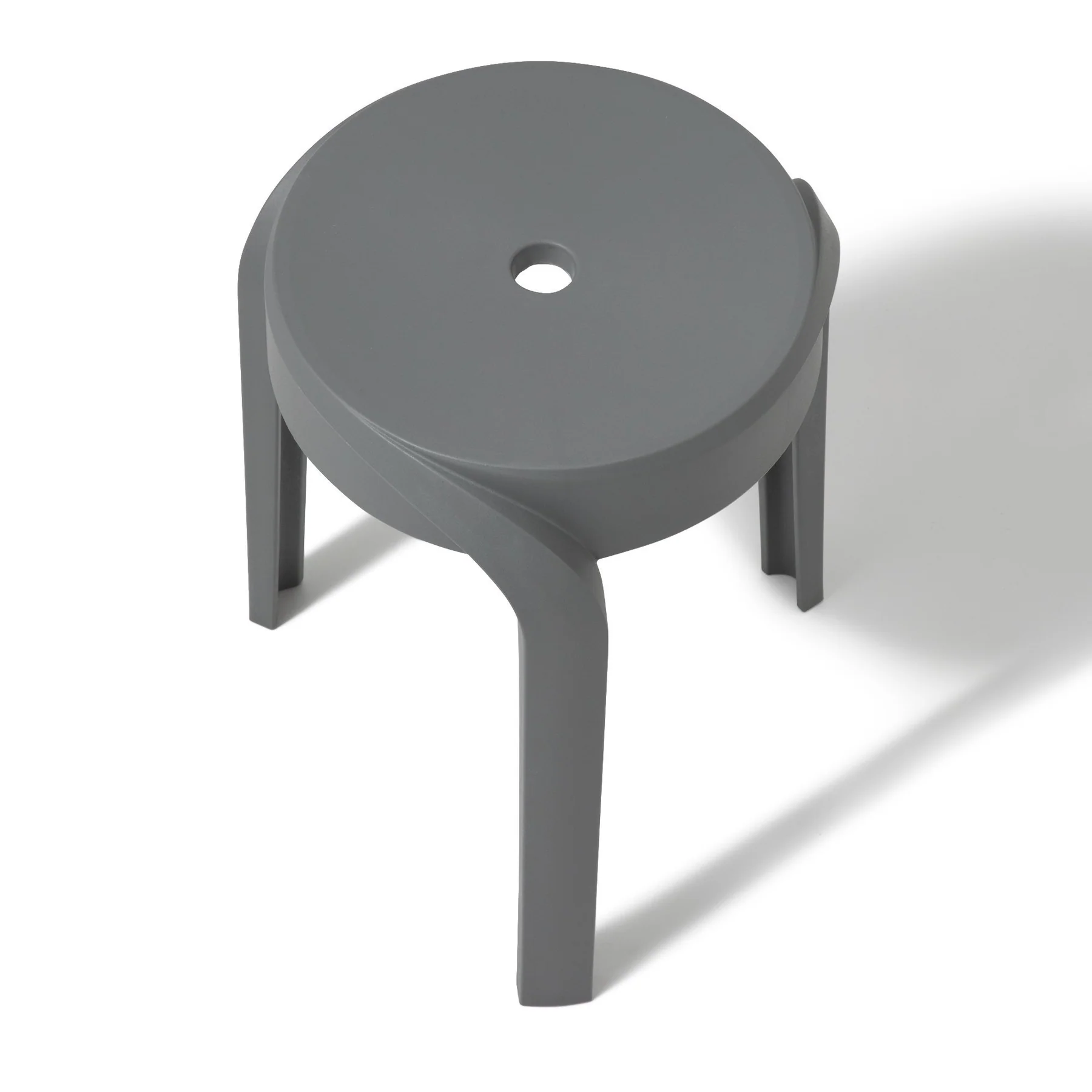 Dark Gray Plastic Stool-PP Chair