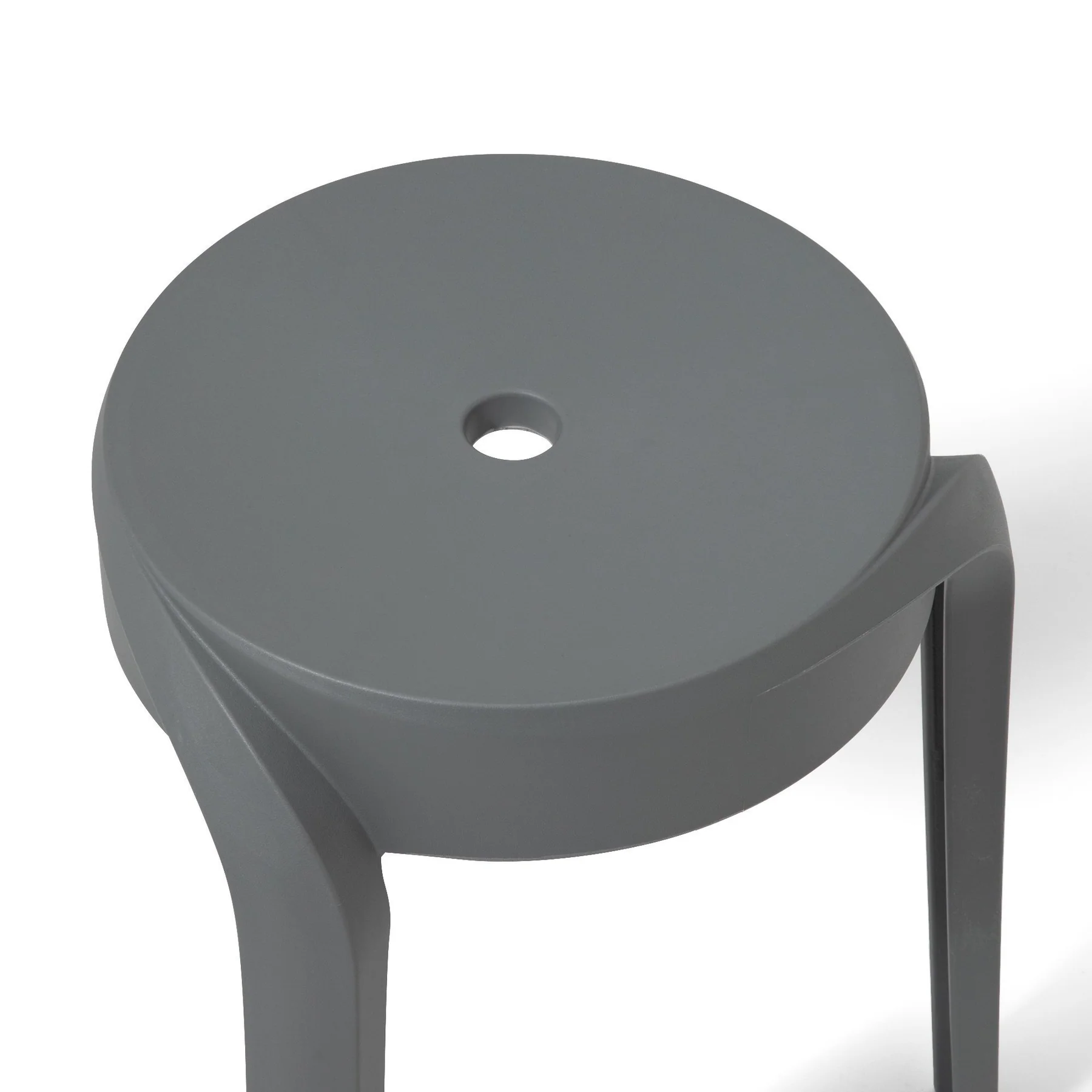 Dark Gray Plastic Stool-PP Chair