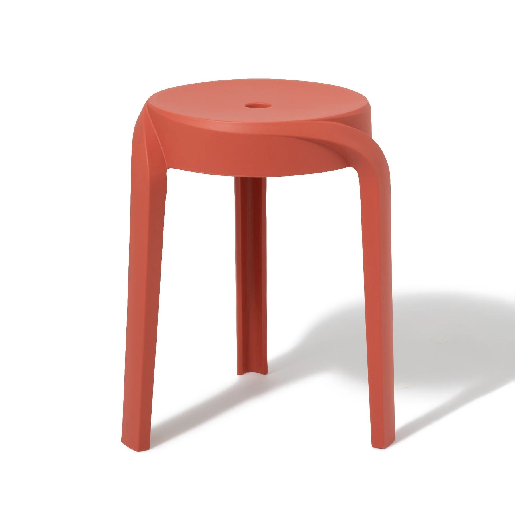 Brownish-red Plastic Stool-PP Chair