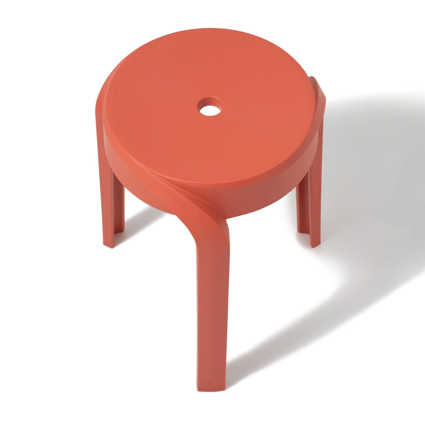 Brownish-red Plastic Stool-PP Chair