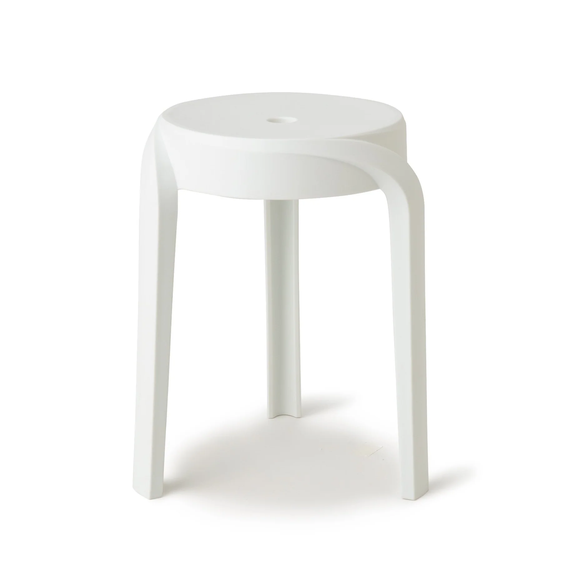 White Plastic Stool-PP Chair