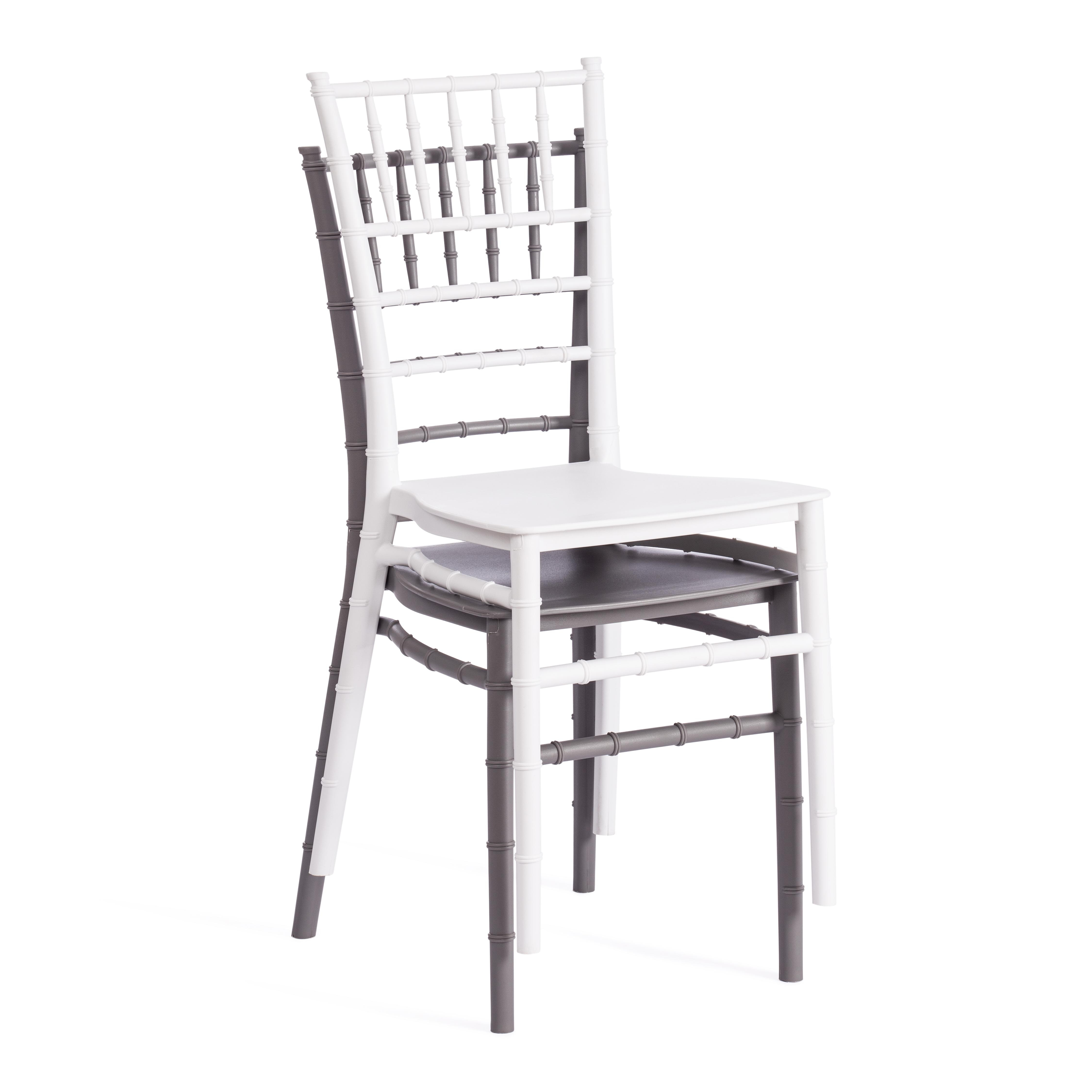 PP Plastic Chiavari Chair, Stackable Bamboo Look Event Chair for Wedding & Banquet