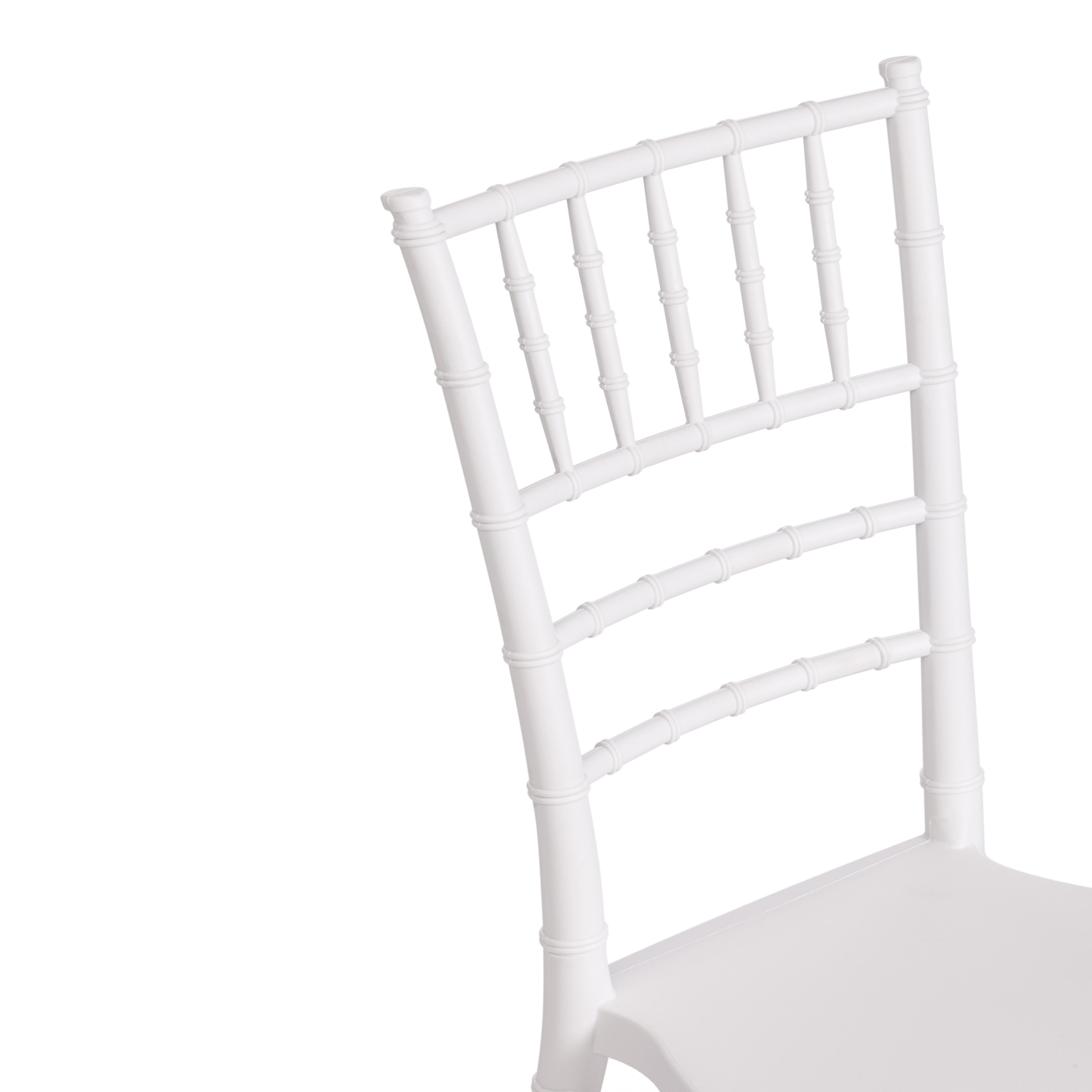 PP Plastic Chiavari Chair, Stackable Bamboo Look Event Chair for Wedding & Banquet