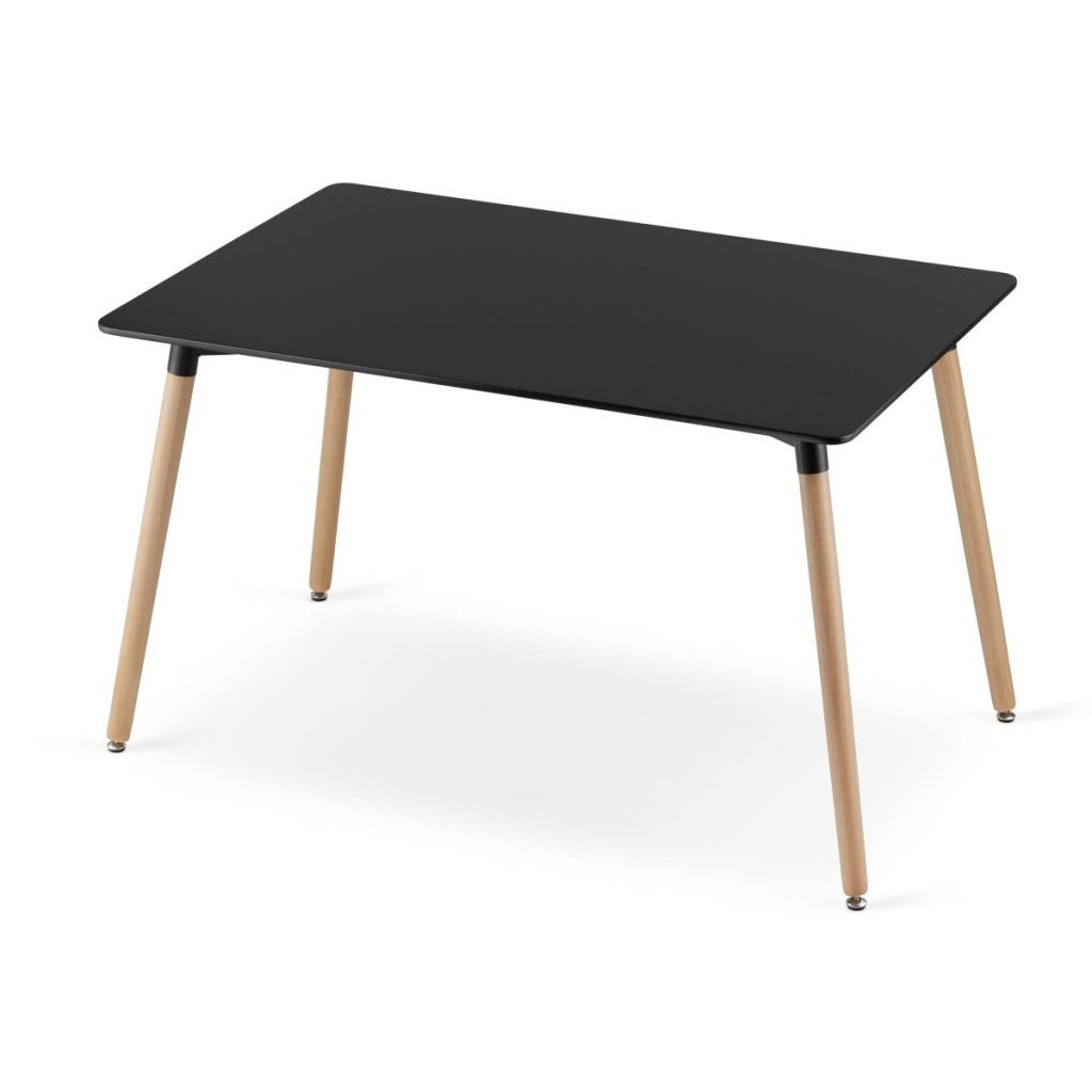 Rectangle Black lacquered MDF dining table-PP Chair