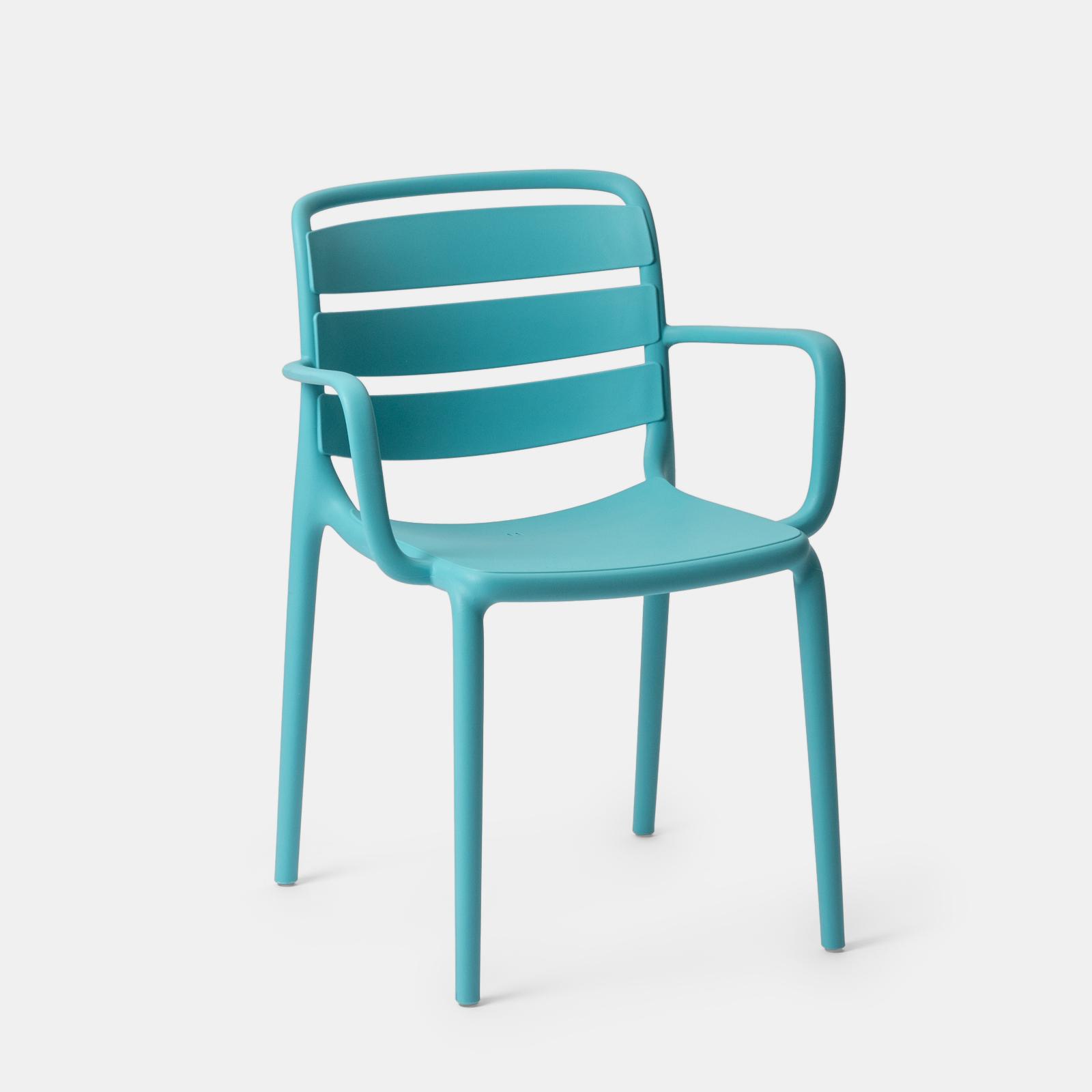 Wholesale Teal Plastic Armchairs - Bulk Commercial Stackable Chairs for Restaurants, Cafes & Event Spaces-PP Chair
