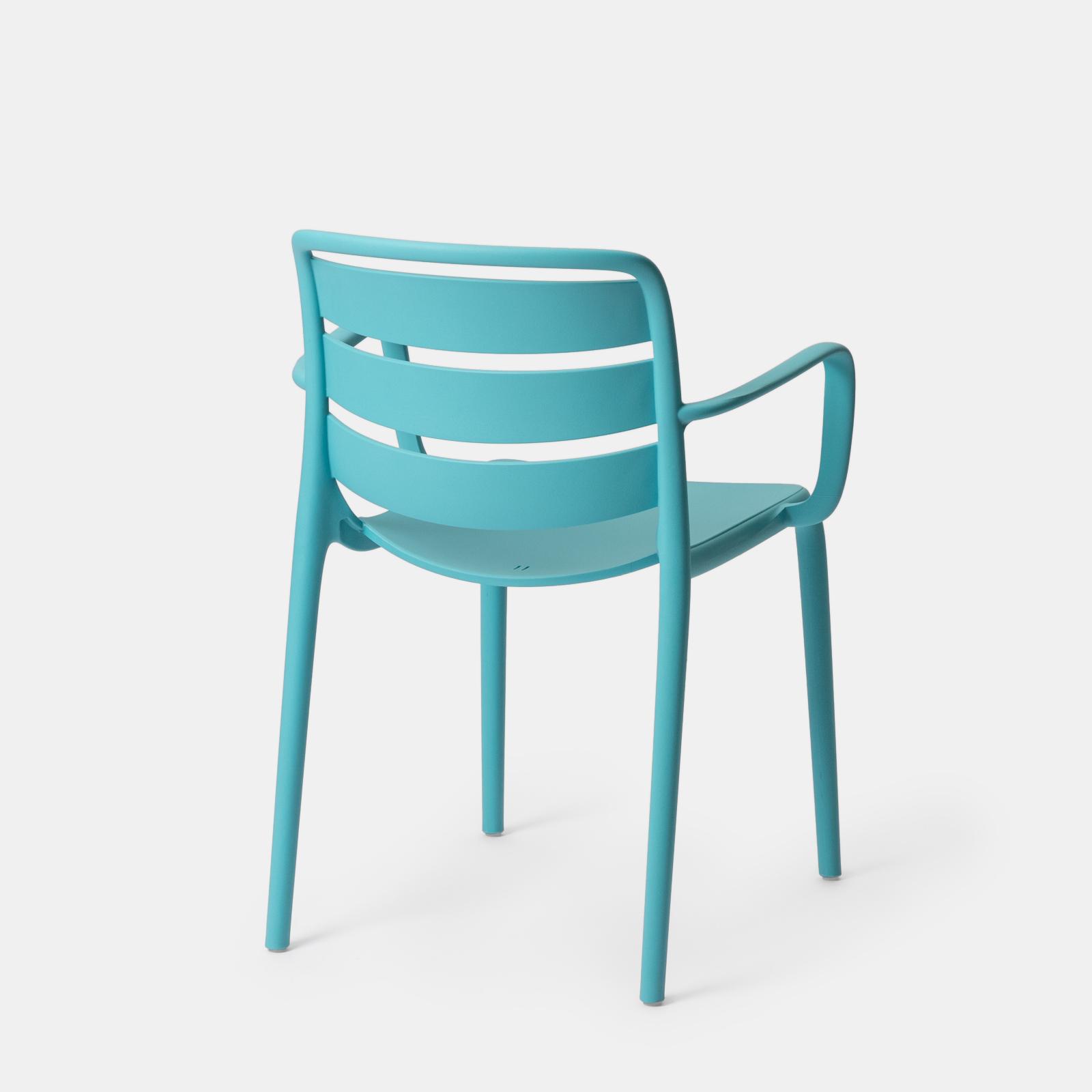 Wholesale Teal Plastic Armchairs - Bulk Commercial Stackable Chairs for Restaurants, Cafes & Event Spaces-PP Chair