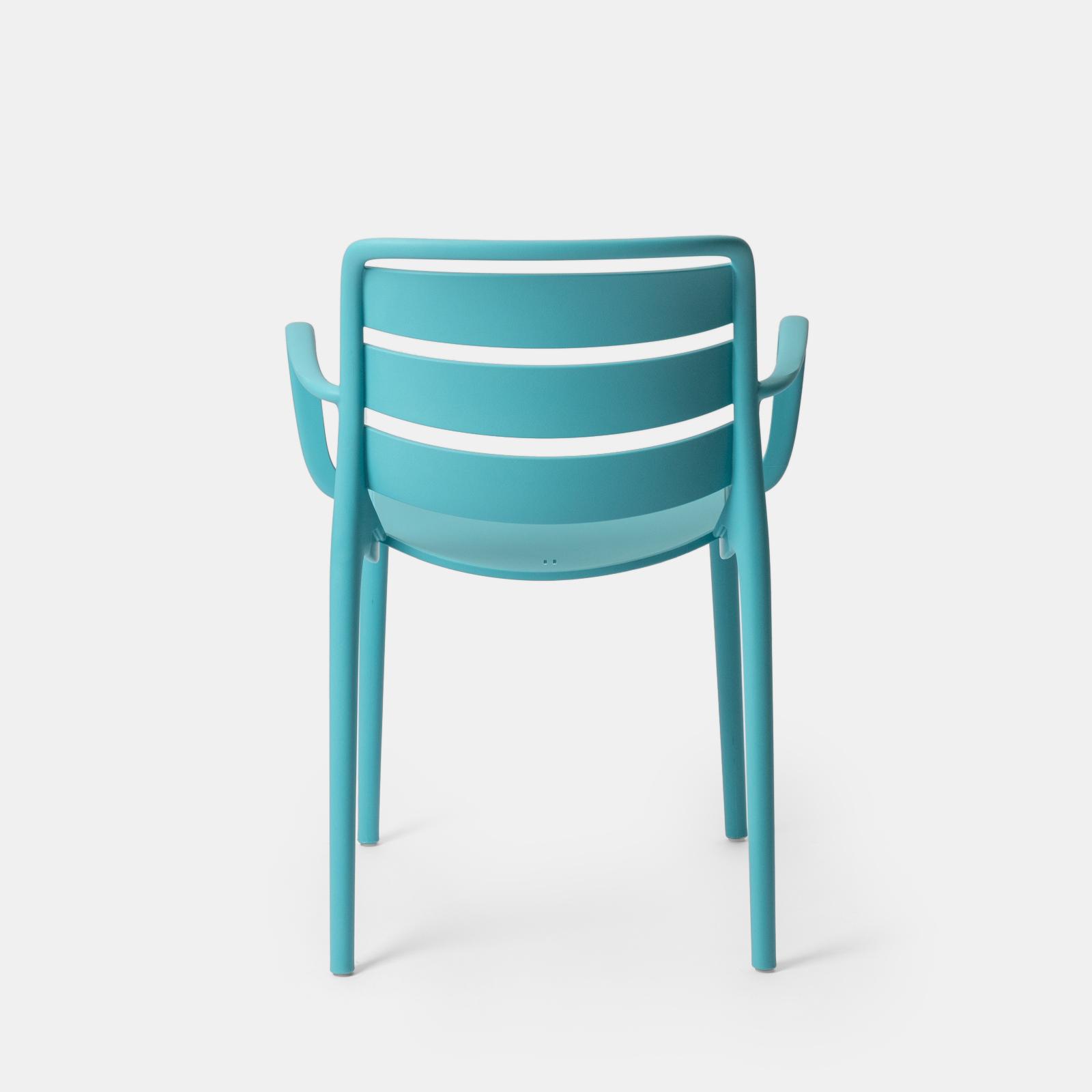 Wholesale Teal Plastic Armchairs - Bulk Commercial Stackable Chairs for Restaurants, Cafes & Event Spaces-PP Chair