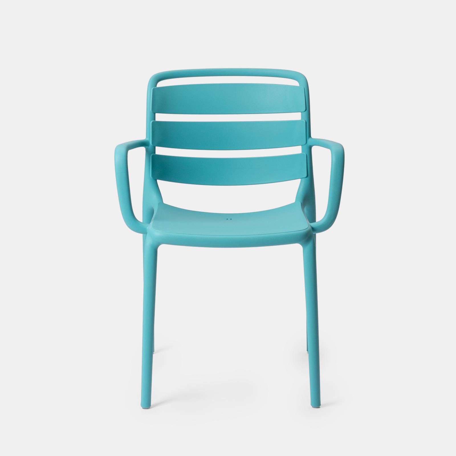 Wholesale Teal Plastic Armchairs - Bulk Commercial Stackable Chairs for Restaurants, Cafes & Event Spaces-PP Chair