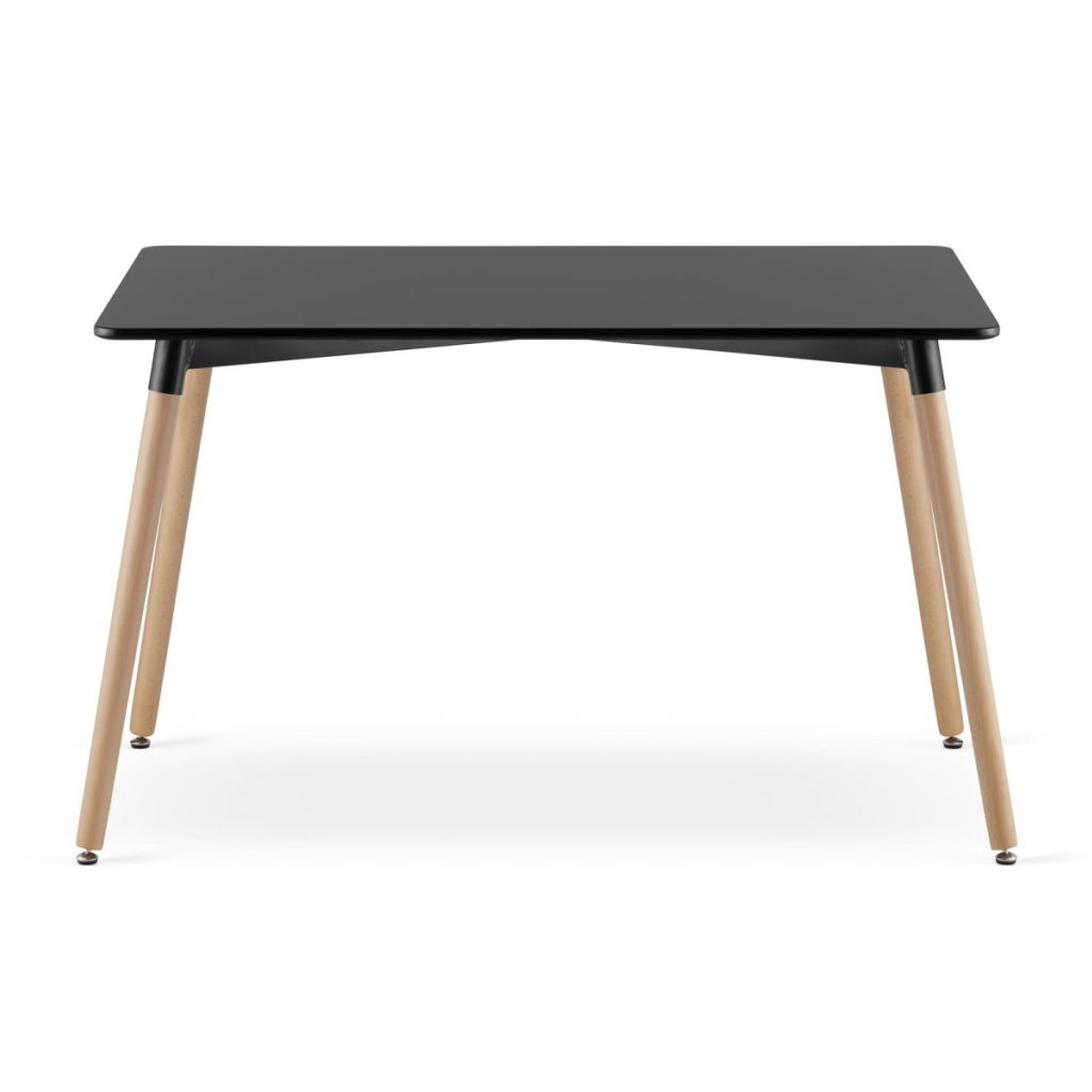 Rectangle Black lacquered MDF dining table-PP Chair