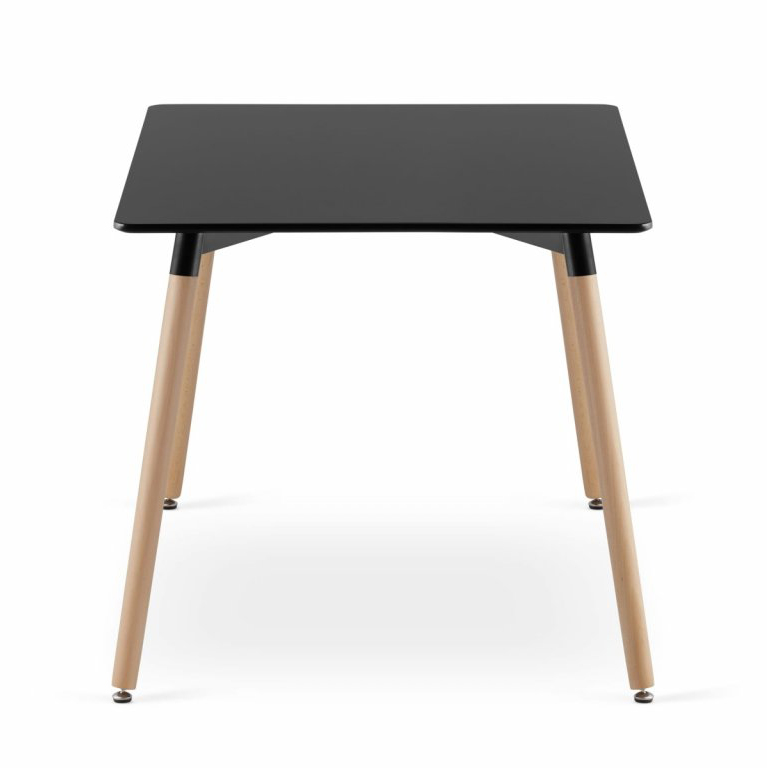 Rectangle Black lacquered MDF dining table-PP Chair