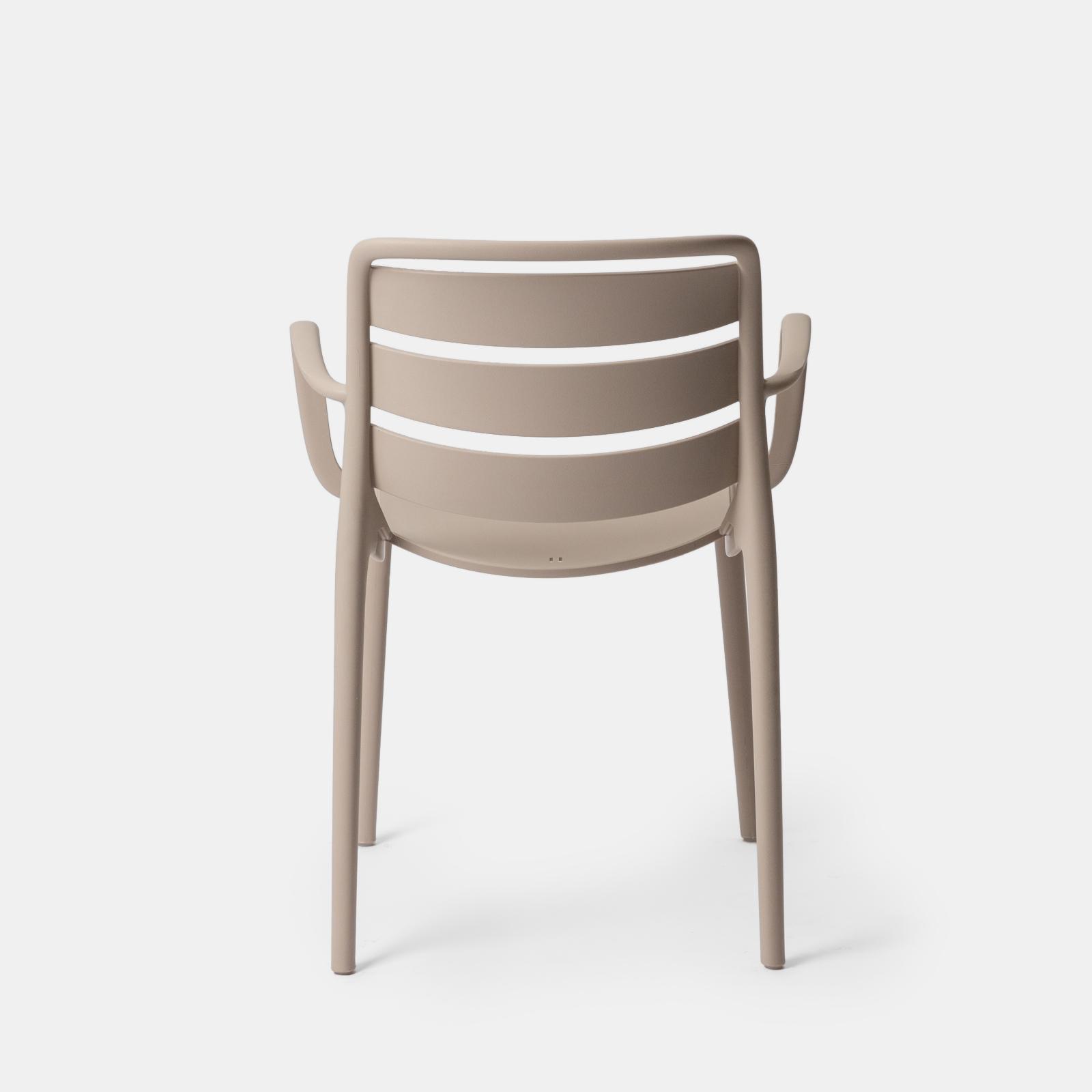 Wholesale Taupe Plastic Armchairs - Bulk Stackable Dining Chairs for Restaurant, Hotel & Event Venues-PP Chair