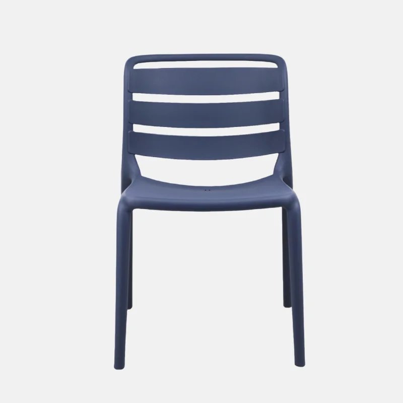China Navy Blue Armless Plastic Chairs for Export – Durable, Stackable, Lightweight