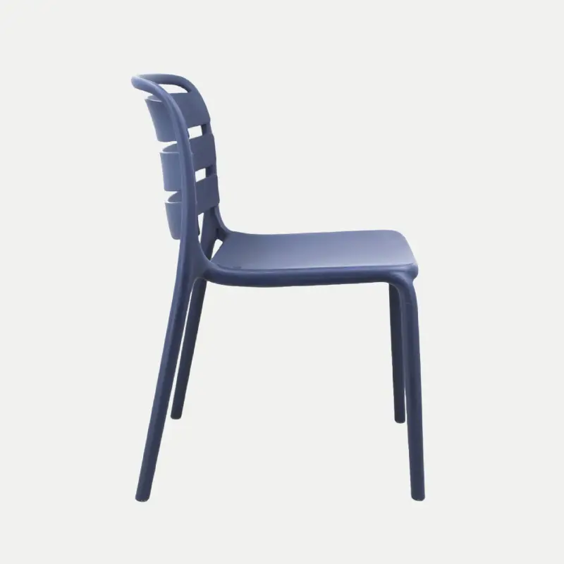 China Navy Blue Armless Plastic Chairs for Export – Durable, Stackable, Lightweight