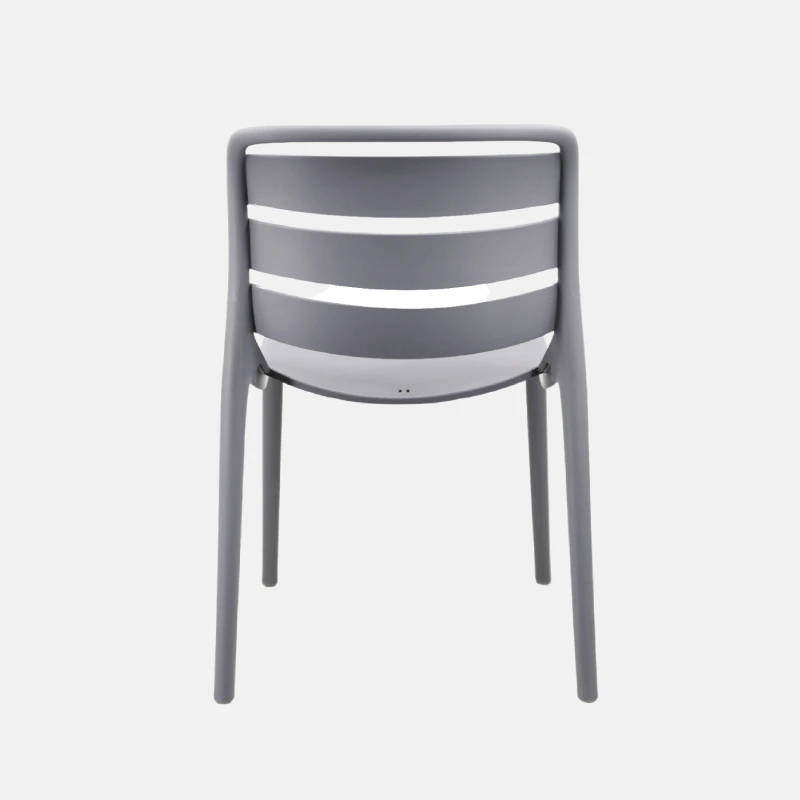 China Dark Grey Armless Plastic Chairs for Export – Heavy-Duty, Stackable, Multi-Purpose