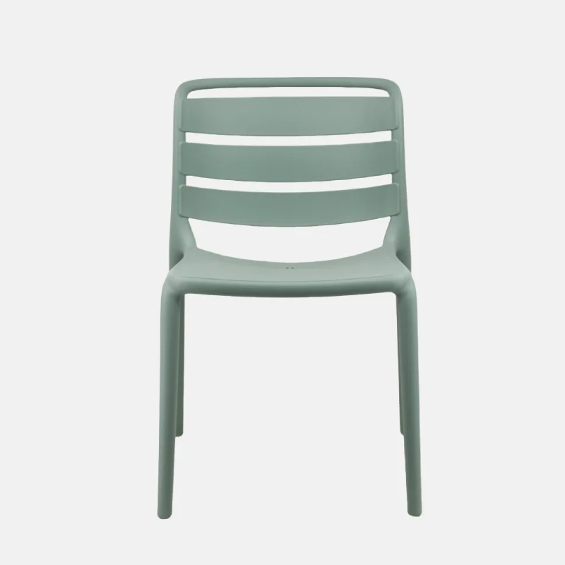 China Sage Green Armless Plastic Chairs for Export - Commercial Grade, Stackable, All-Purpose Seating Solution-PP Chair