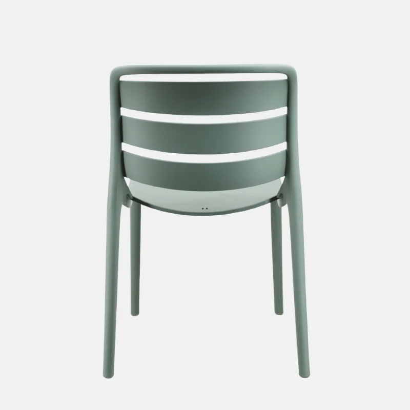 China Sage Green Armless Plastic Chairs for Export - Commercial Grade, Stackable, All-Purpose Seating Solution-PP Chair