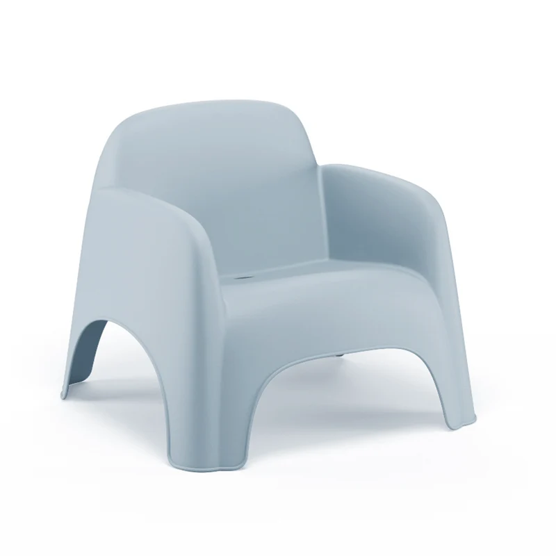 Modern PP Lounge Chair – One-Piece Plastic Outdoor Armchair
