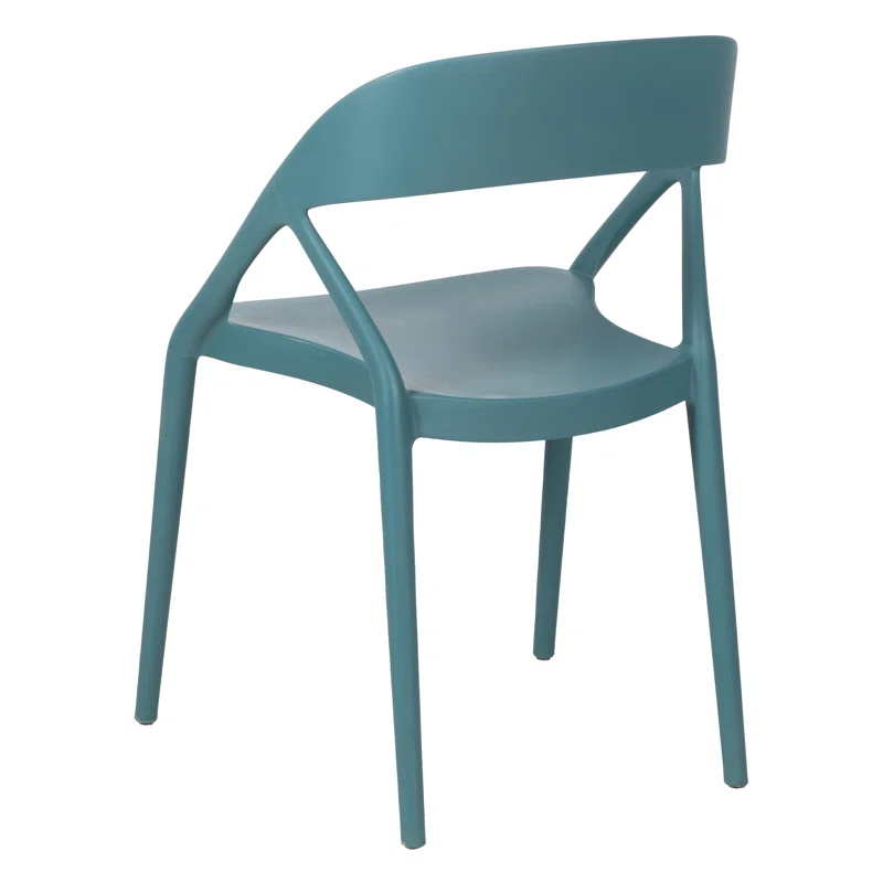 Deep Blue Plastic Armchair-PP Chair