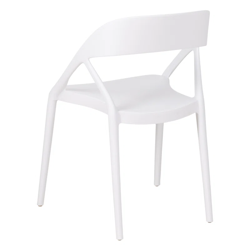 White Plastic Armchair-PP Chair