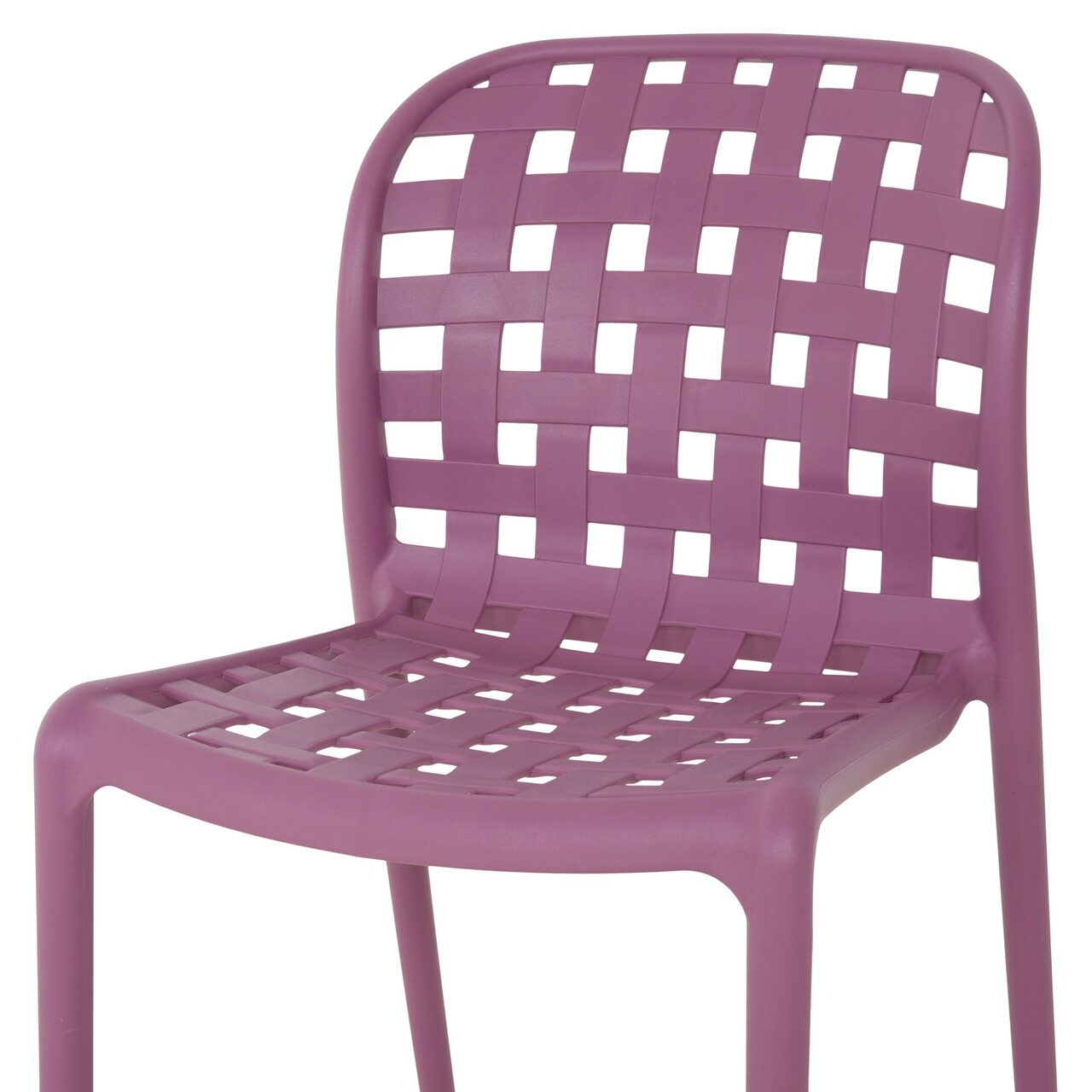 Purple Polypropylene Side Chair-PP Chair