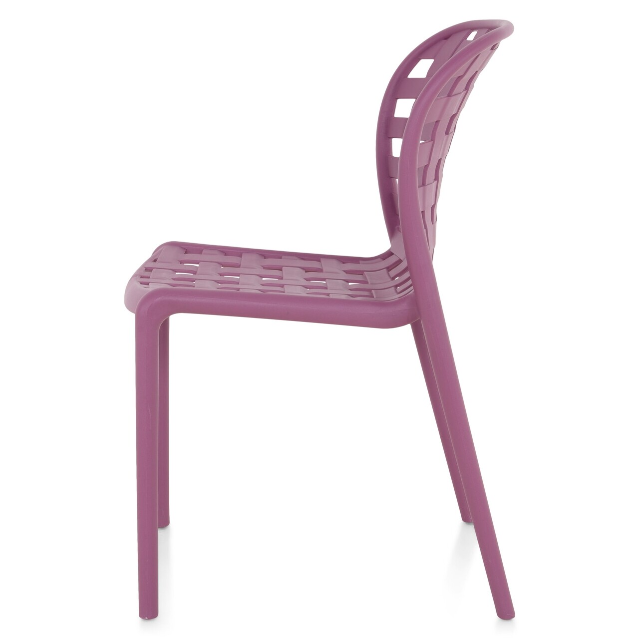 Purple Polypropylene Side Chair-PP Chair