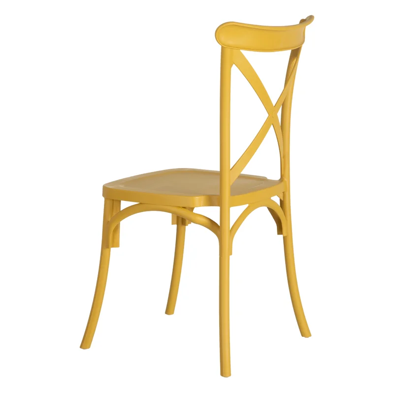 Polypropylene Cafe Chair In Mustard-PP Chair