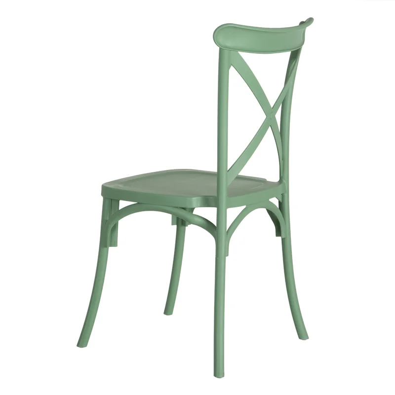 Polypropylene Cafe Chair In Mint Green-PP Chair