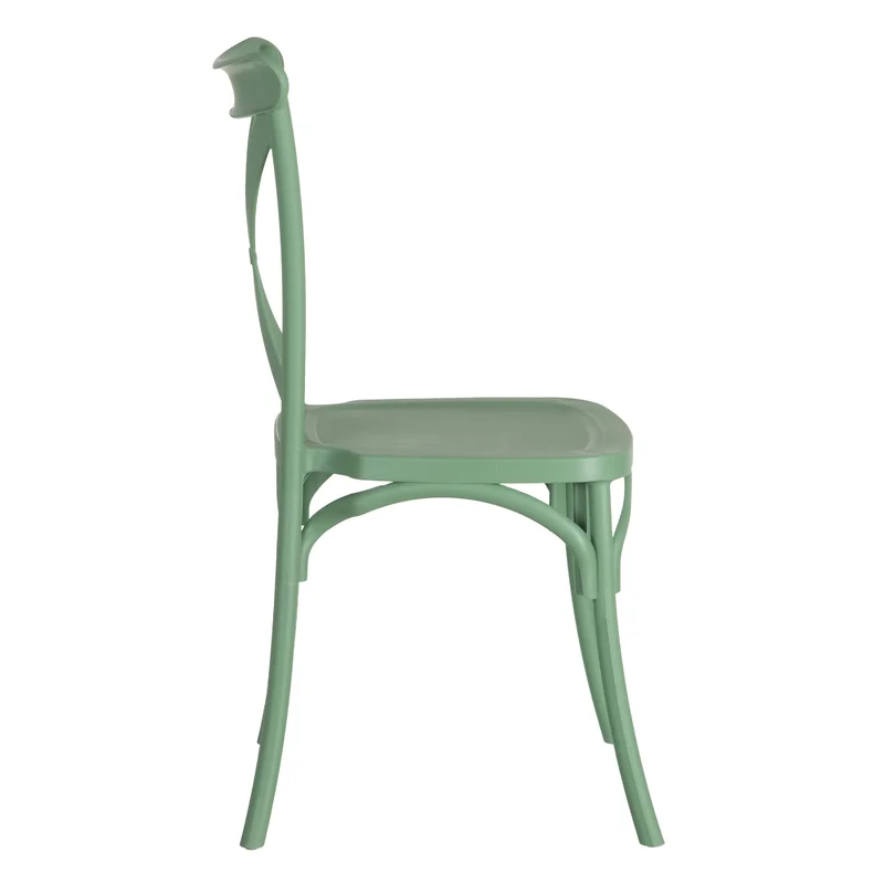 Polypropylene Cafe Chair In Mint Green-PP Chair