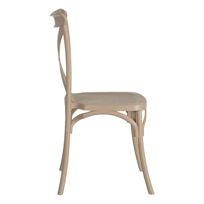 Polypropylene Cafe Chair In Taupe-PP Chair