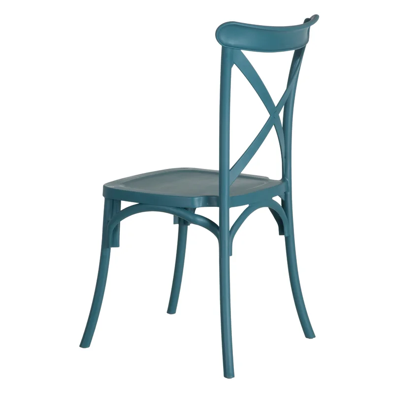 Polypropylene Cafe Chair In Deep Blue-PP Chair