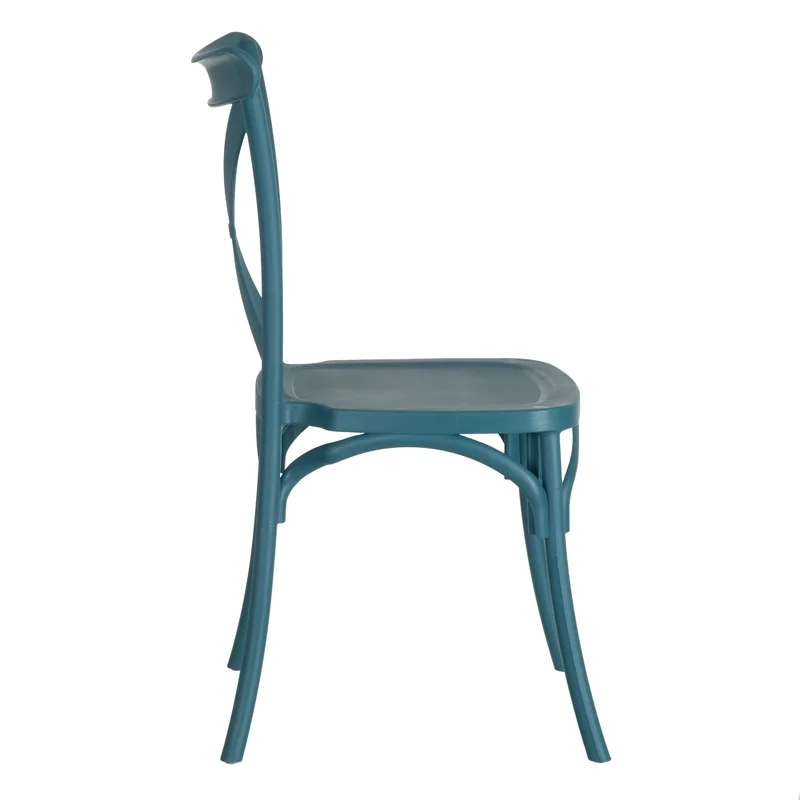 Polypropylene Cafe Chair In Deep Blue-PP Chair