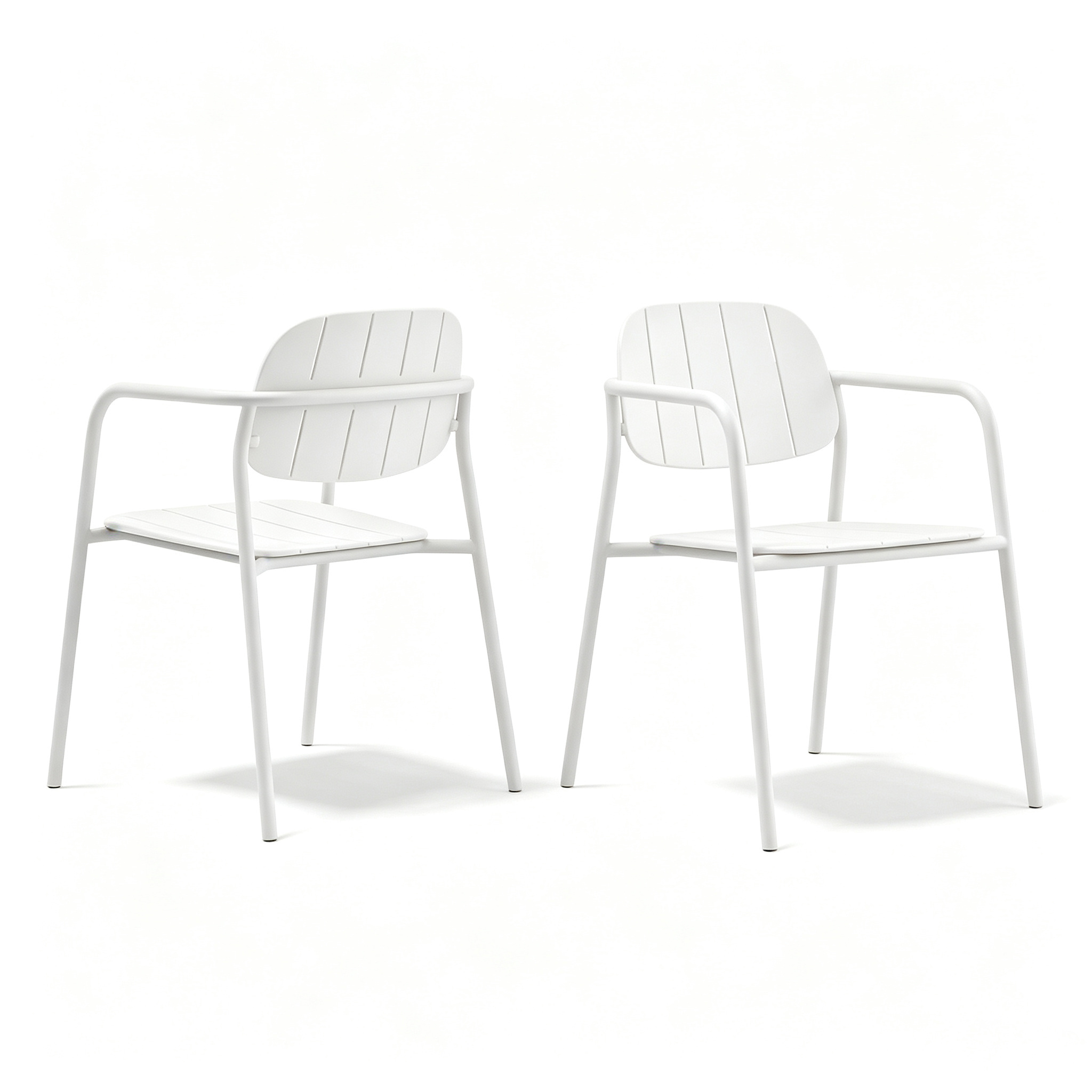 Modern Metal Frame Plastic Armchair | PP Outdoor Dining Chair