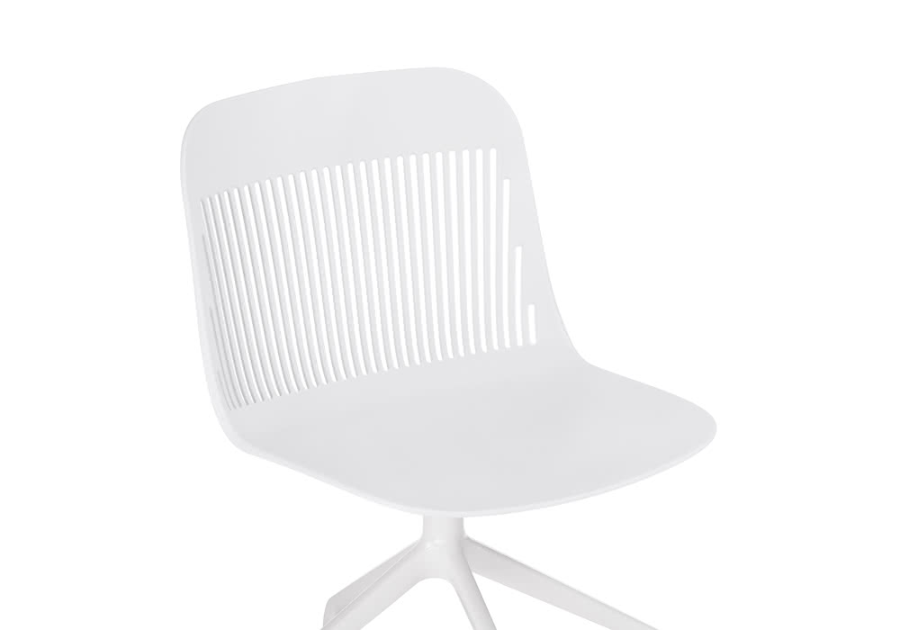 White Plastic Office Desk Chair-PP Chair