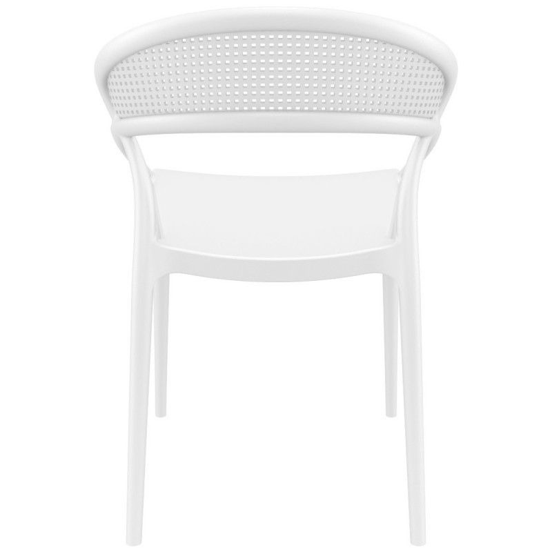 White Plastic Armchair-PP Chair