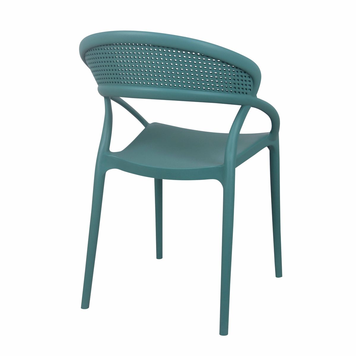 Deep Green Plastic Armchair-PP Chair