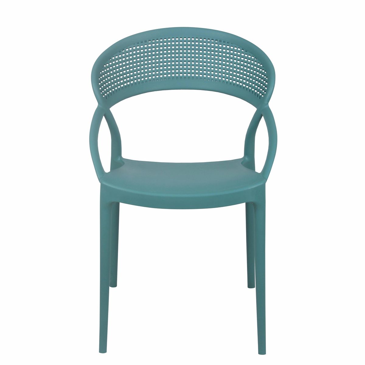 Deep Green Plastic Armchair-PP Chair