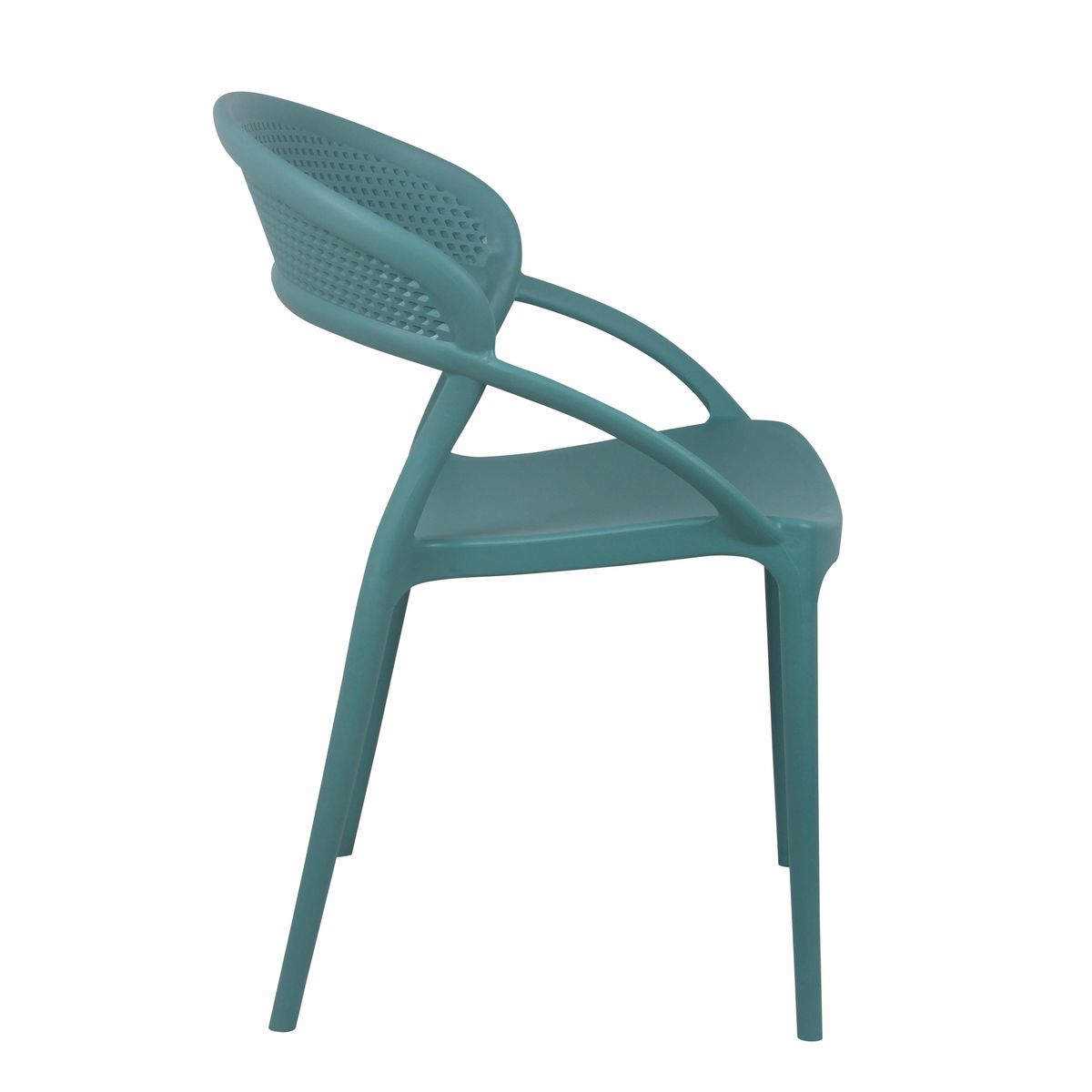 Deep Green Plastic Armchair-PP Chair