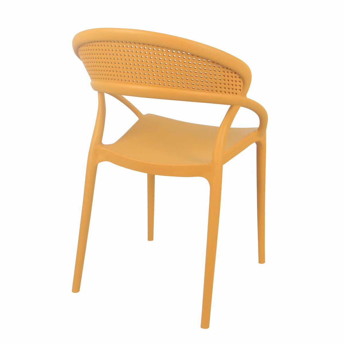 Mustard Plastic Armchair-PP Chair