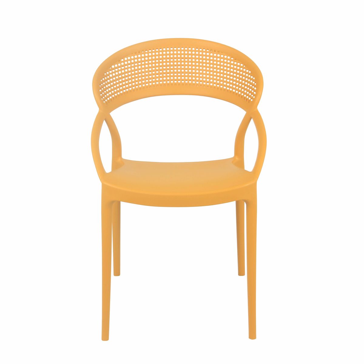 Mustard Plastic Armchair-PP Chair