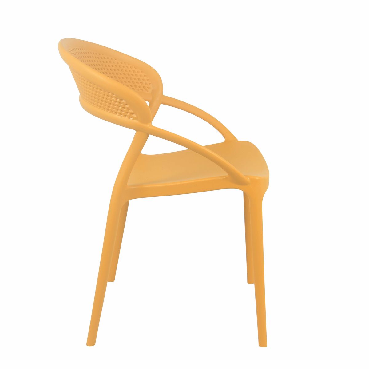 Mustard Plastic Armchair-PP Chair