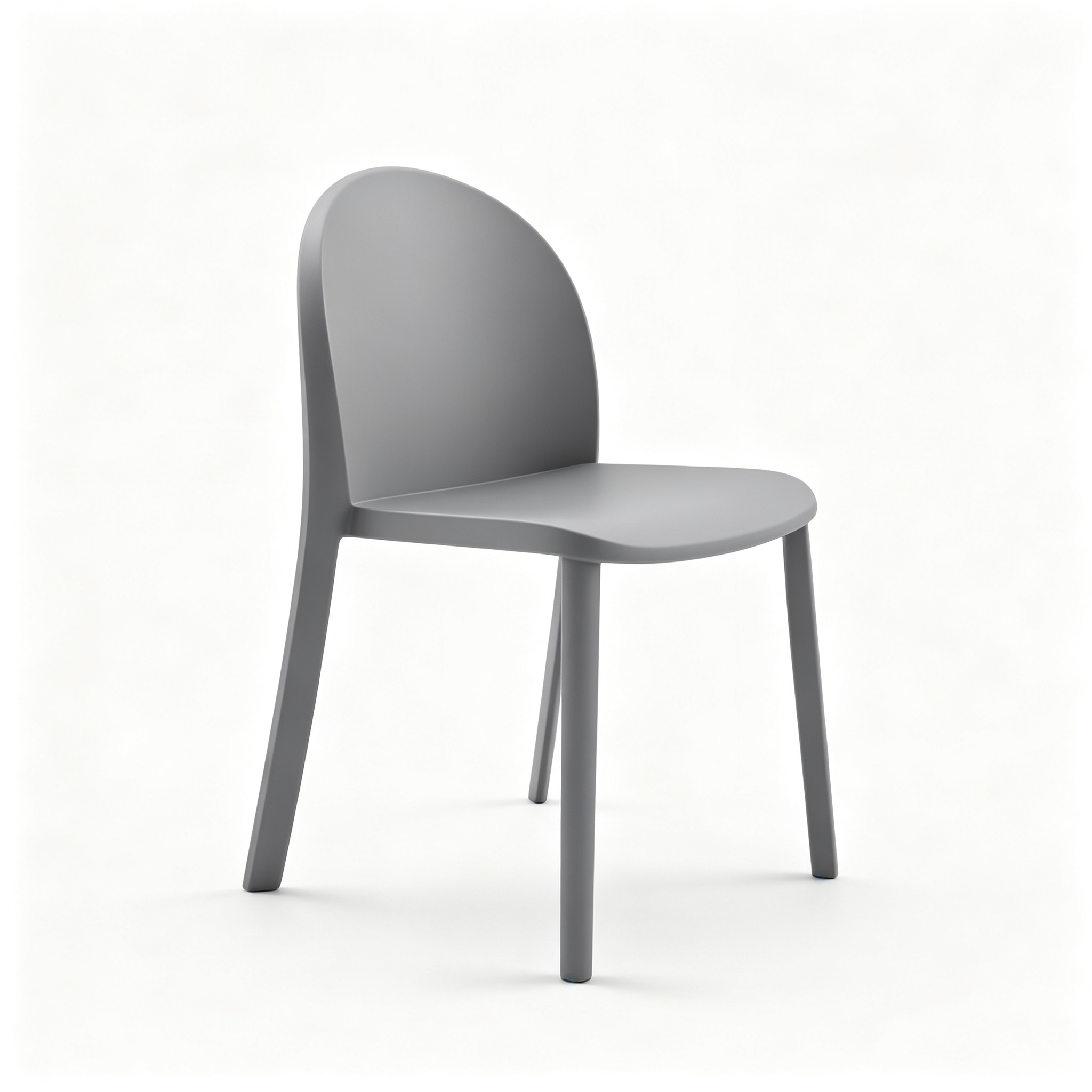 Stackable PP Monobloc Dining Chair, Modern Solid Curved Backrest Outdoor Side Chair for Commercial Hospitality-PP Chair