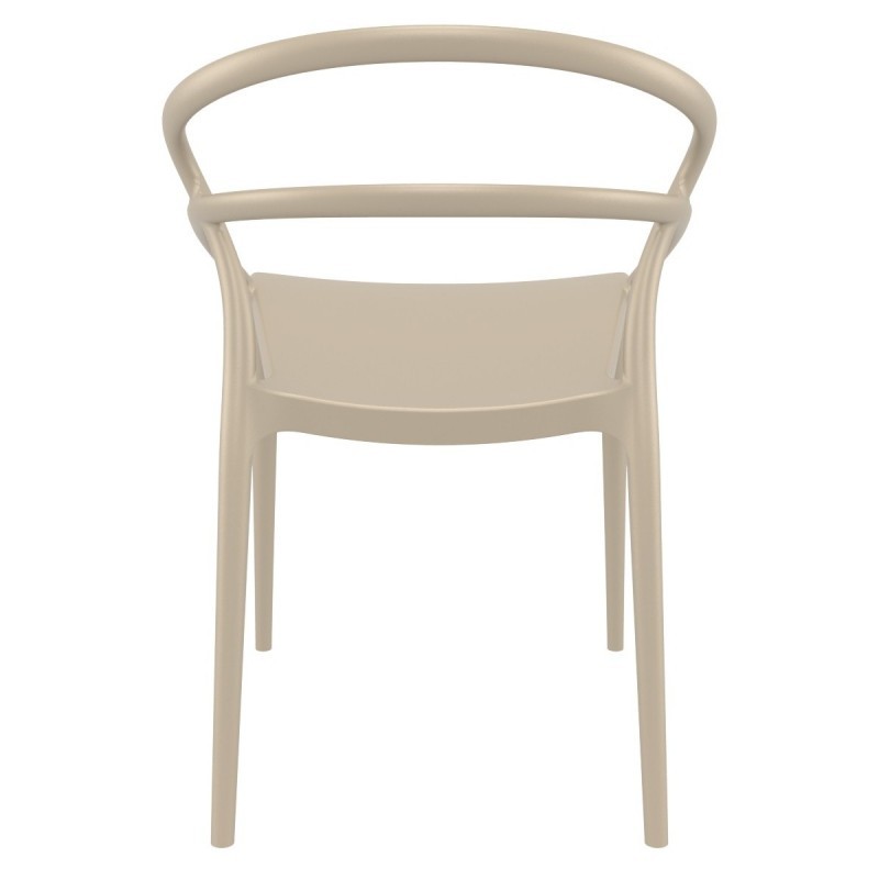 Cheap Taupe Plastic Armchair-PP Chair