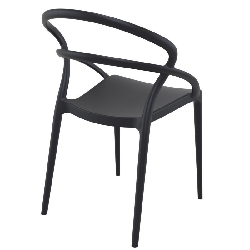Cheap Black Plastic Armchair-PP Chair