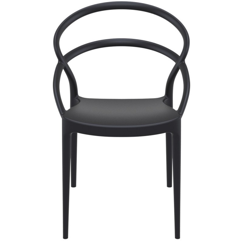 Cheap Black Plastic Armchair-PP Chair