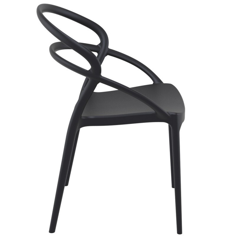 Cheap Black Plastic Armchair-PP Chair