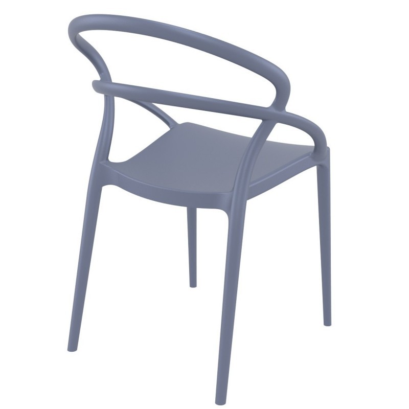 Cheap Grey Plastic Armchair-PP Chair
