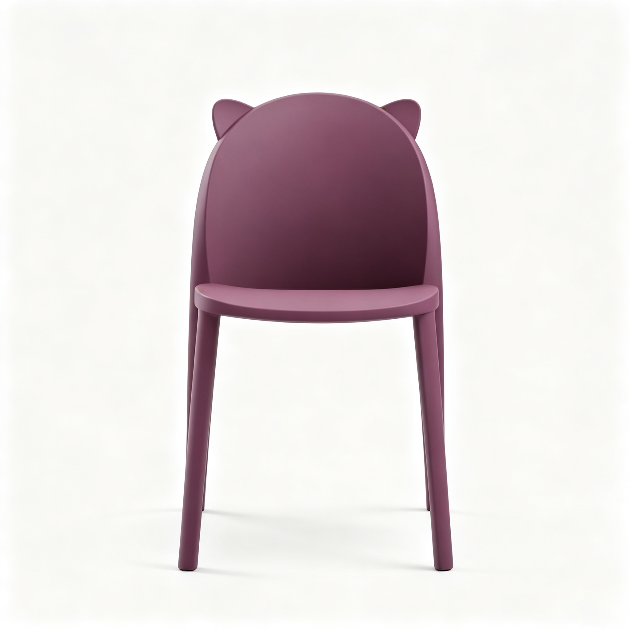 Stackable PP Monobloc Kids Dining Chair, Cute Cat Ear Design Plastic Side Chair for Home & Commercial Children Area-PP Chair