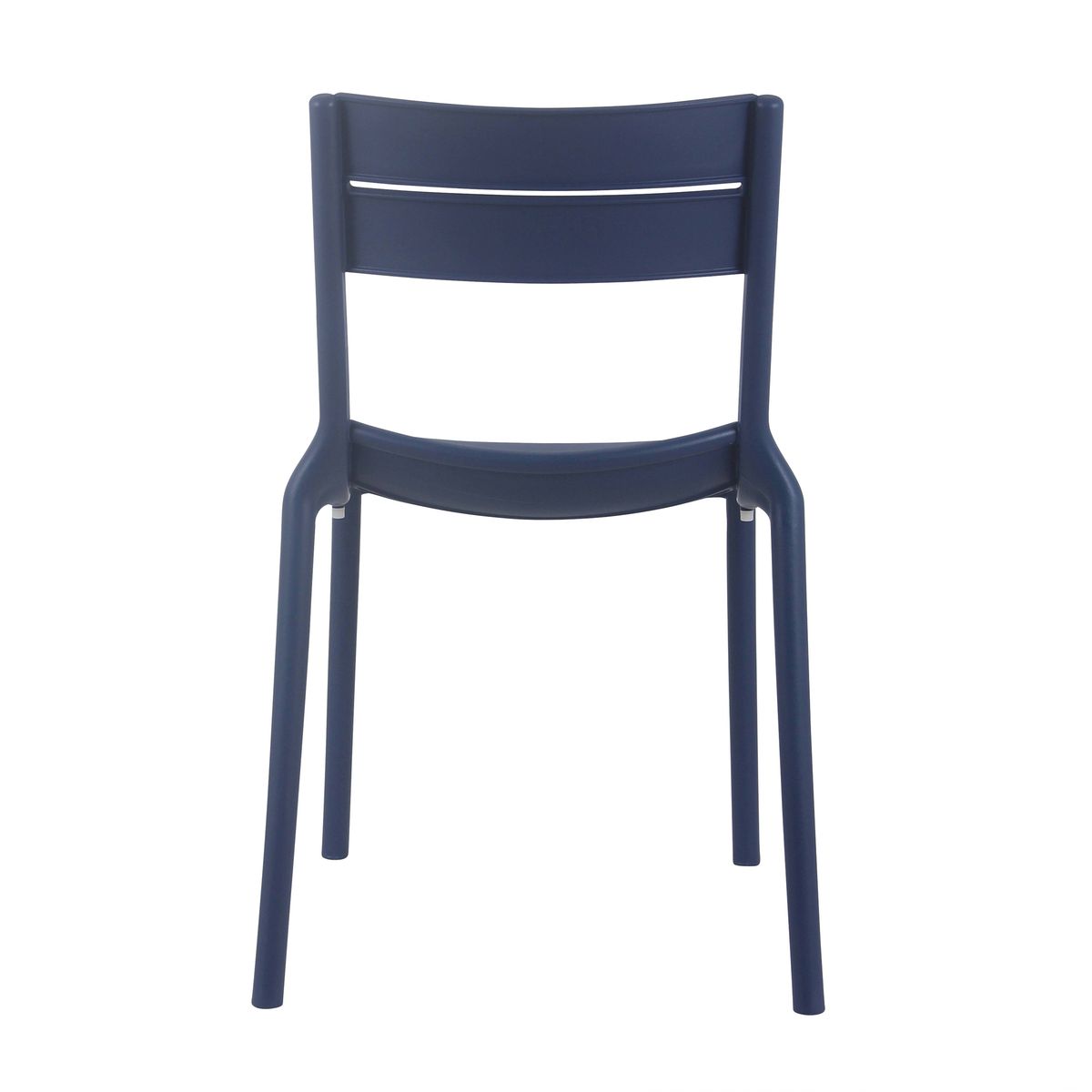 Navy Blue Armless Stackable Plastic Chair - Sleek, Durable & Space-Efficient Seating
